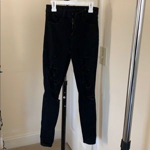 Black American Eagle Ripped Jeans